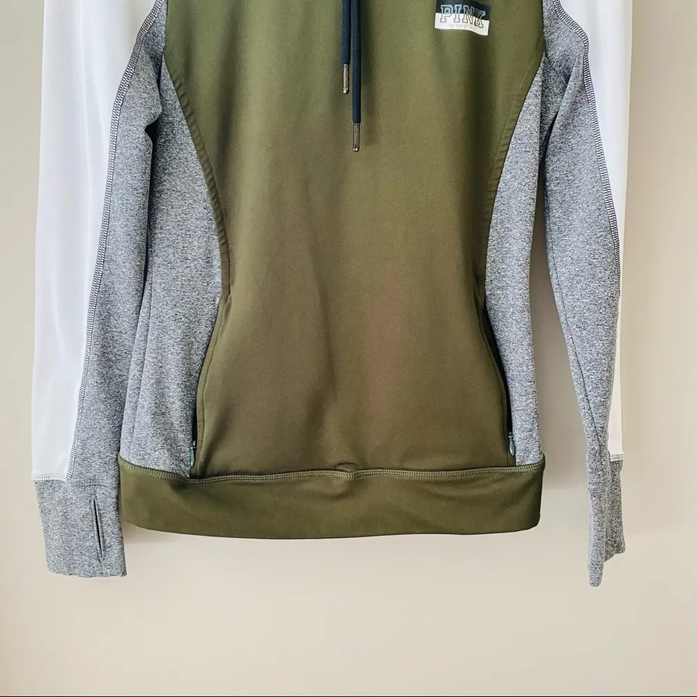 PINK Victoria's Secret Ultimate Pullover Sweatshirt Green Sz XS - Image 3