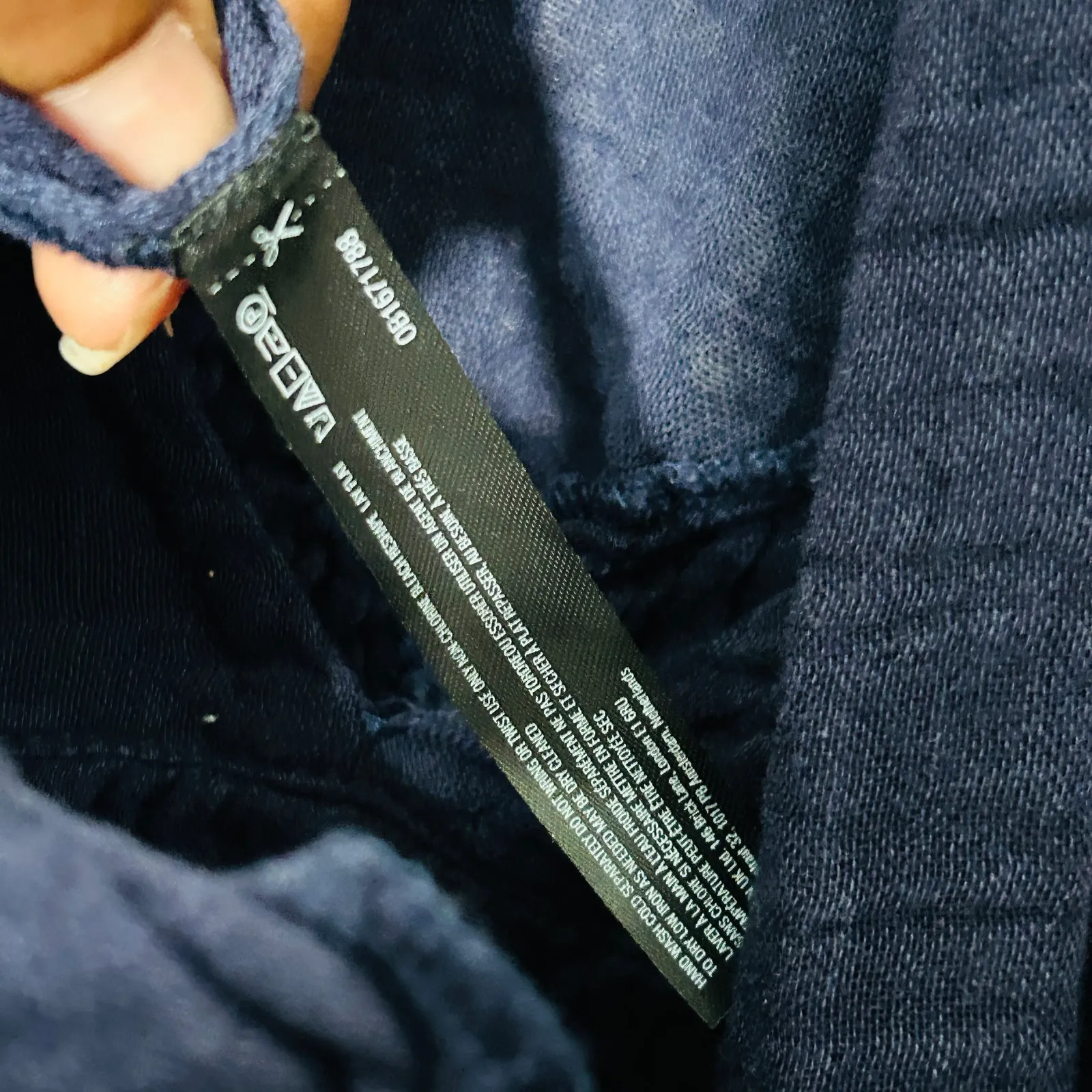 NEW Free People Adler Navy Blue Long Sleeve Tunic Mini Dress Size XS Boho Scandi - Image 10