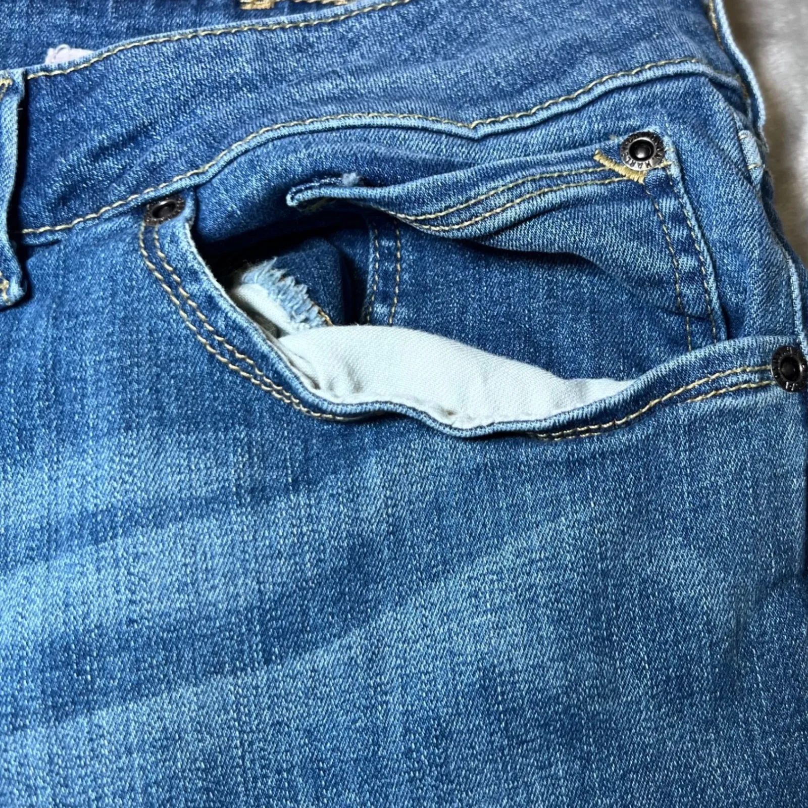 Harley Davidson Skinny Blue Jeans Womens 20W Denim Biker Casual Motorcycle - Image 15