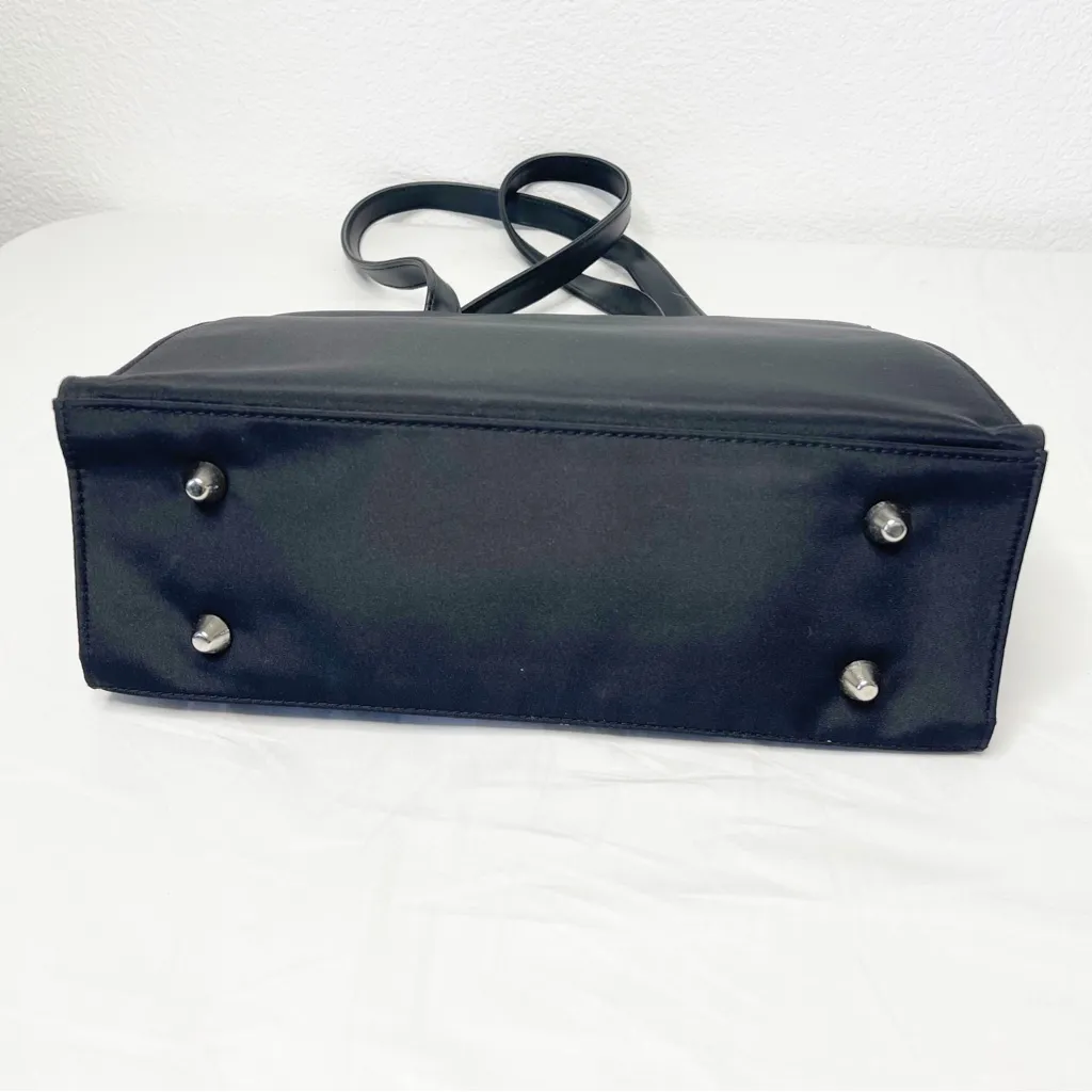 Nordstrom “Live For Beauty”Purse Bag Black Pink Satin Lining Vintage - Image 12