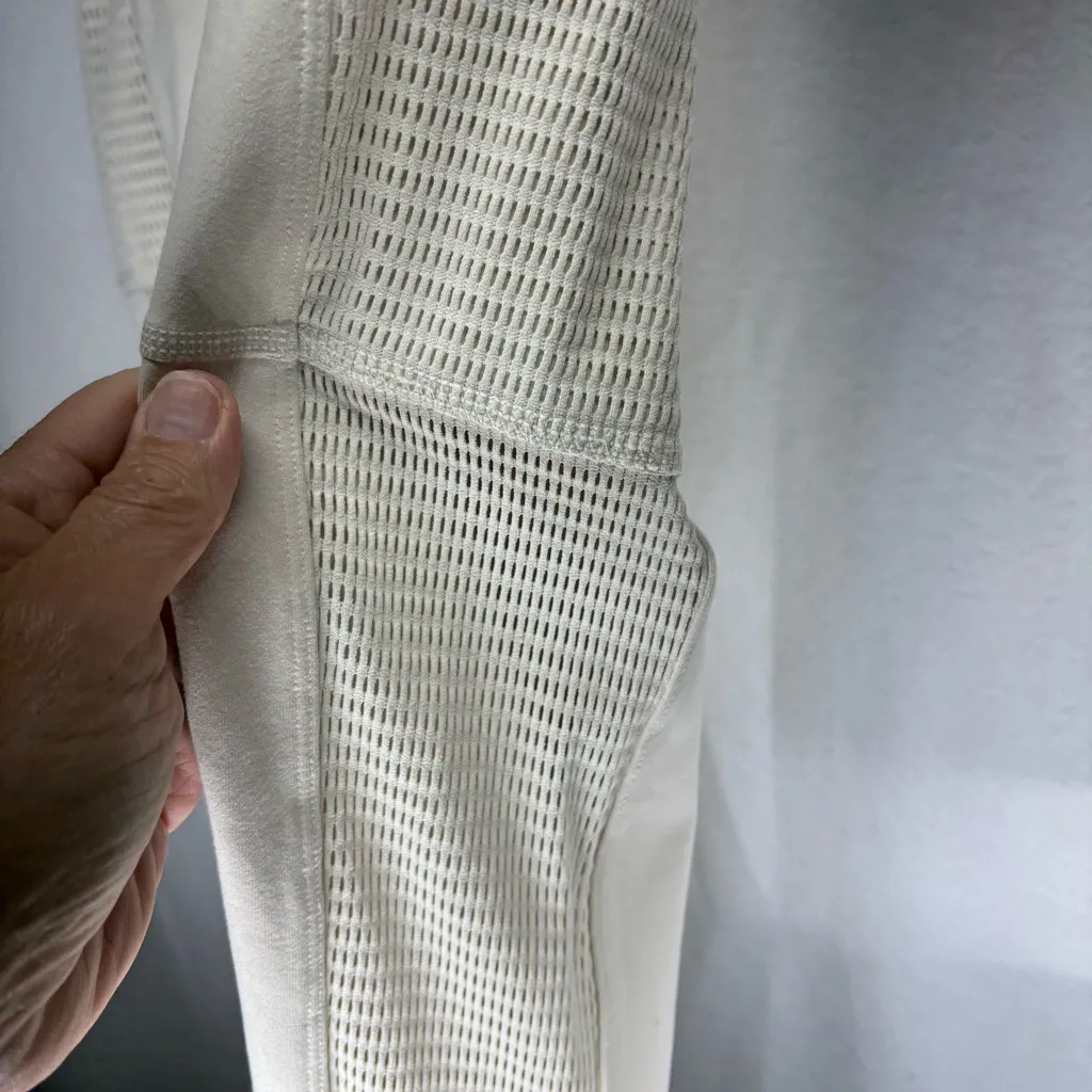 ALO Yoga Off-White‎ Mesh Panel Leggings - Image 3