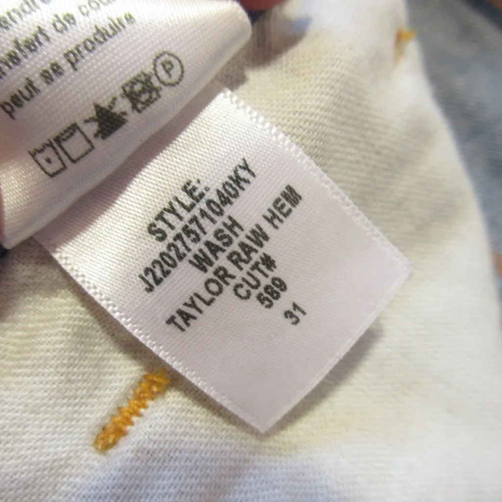 NWT Veronica Beard Taylor in Keystone High Rise Raw Hem Wide-Leg Jeans 31 - Image 6