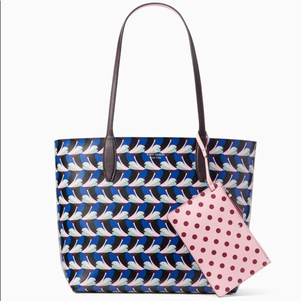 Limited edition 🔥Authentic Kate Spade Reversible leather tote/wristlet - Image 4