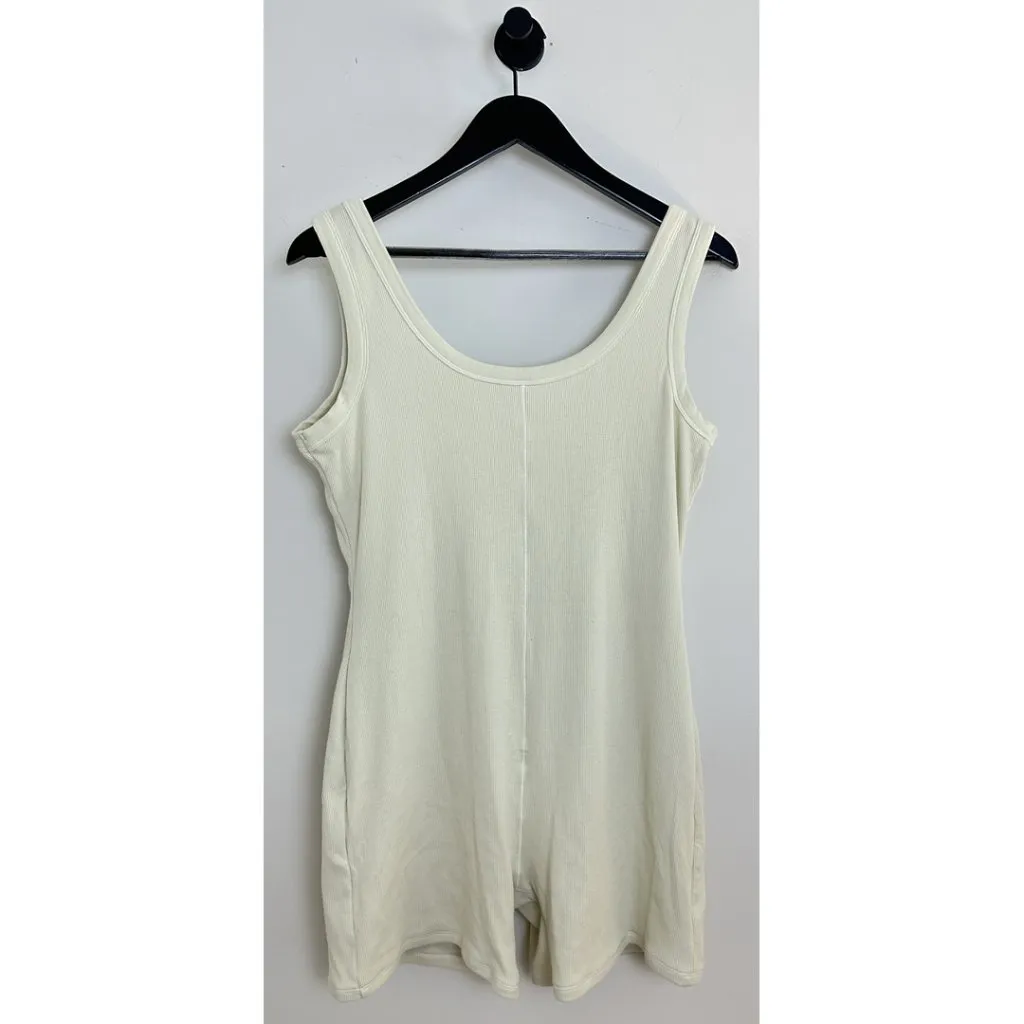 SKIMS Rib Stretch Cotton Romper in Bone Size 3X - Image 6