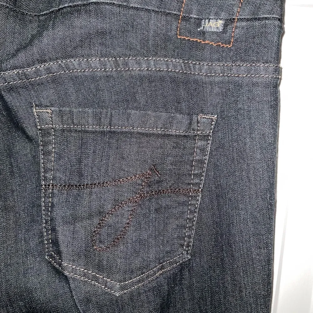 Jag Paley High Rise Boot Leg Pull On Jeans Size 12P Dark Wash - Image 8