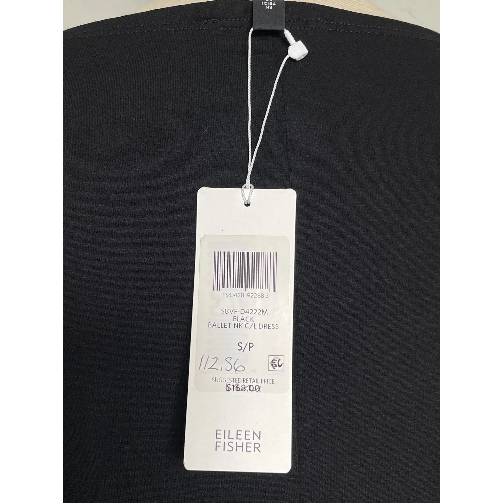 Eileen Fisher Black Viscose Jersey Short Sleeve T Shirt Dress - Image 5