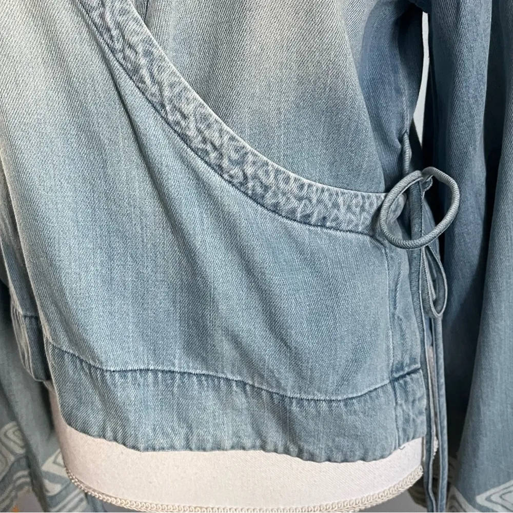 Cloth and Stone • Chambray Wrap Blouse - Image 6