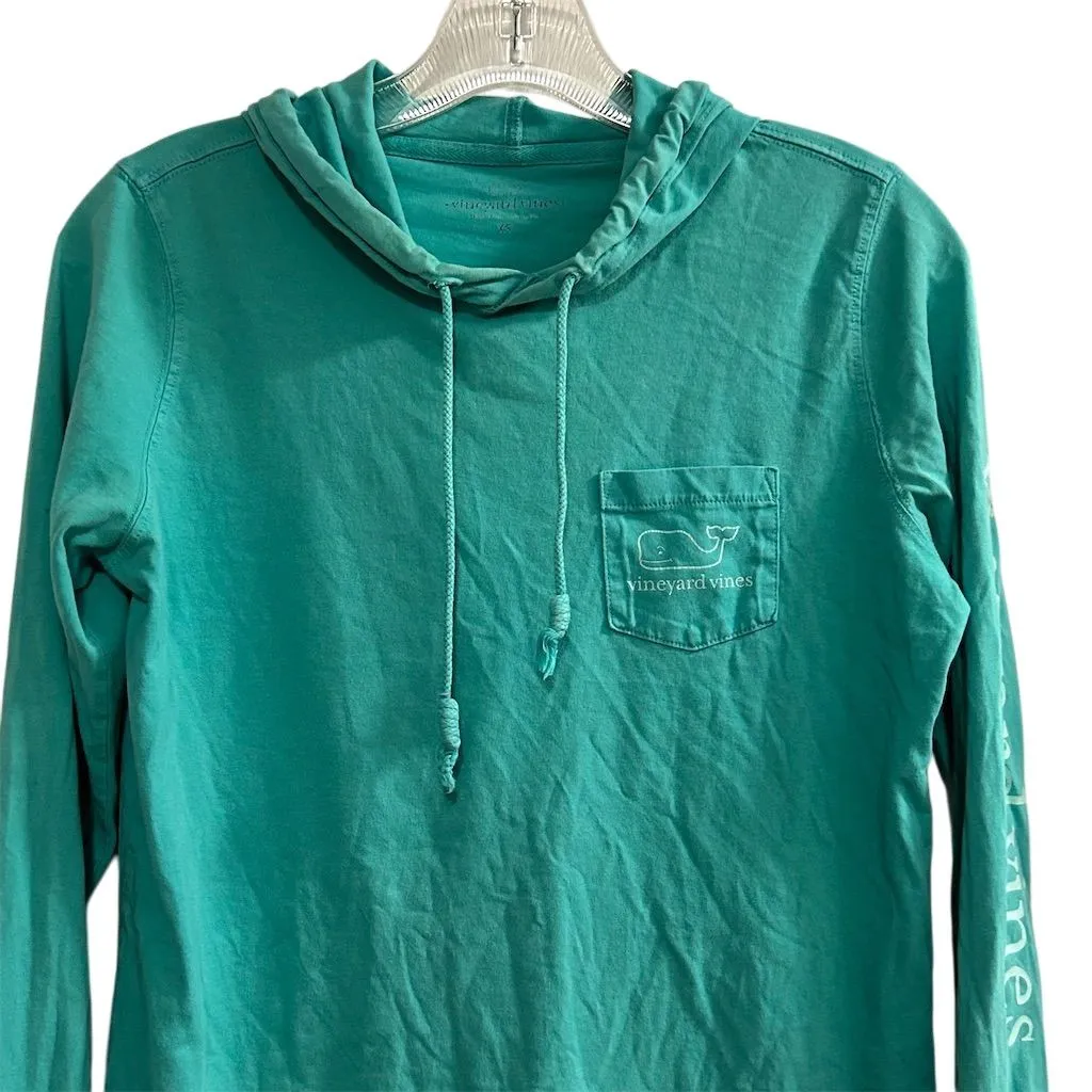 Vineyard Vines Women's XS Blue Green Hoodie Long Sleeve Casual Top - Image 2