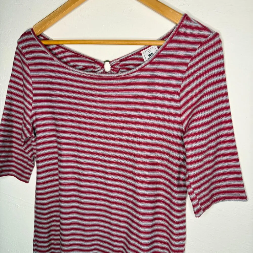 We The Free Striped Frenchie Dress Soft Knit T-Shirt 100% Cotton Size Medium - Image 4