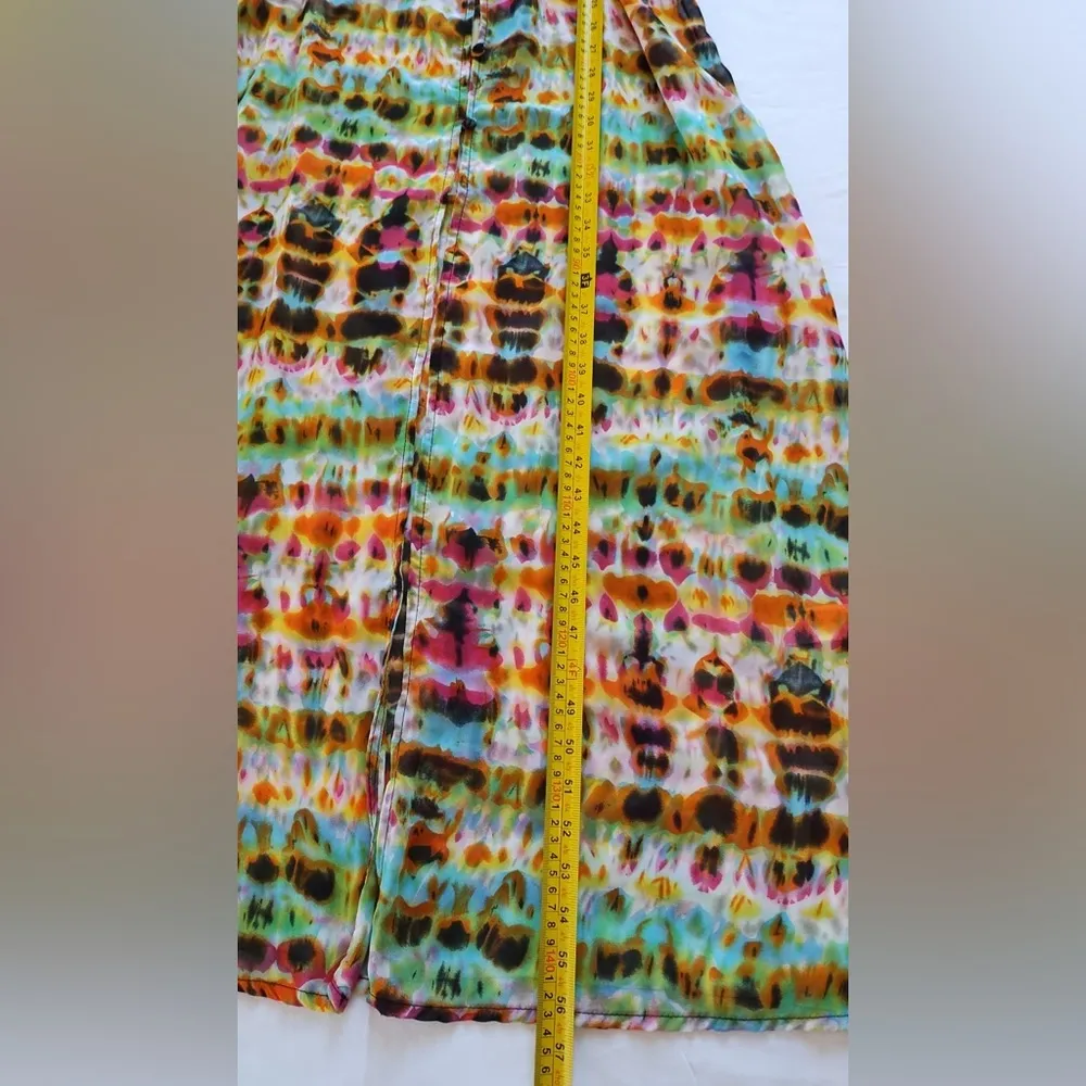 Xinshina Colorful Button Down Swimcover Maxi Dress Size L Beach Cover Up NWT Size L - Image 12