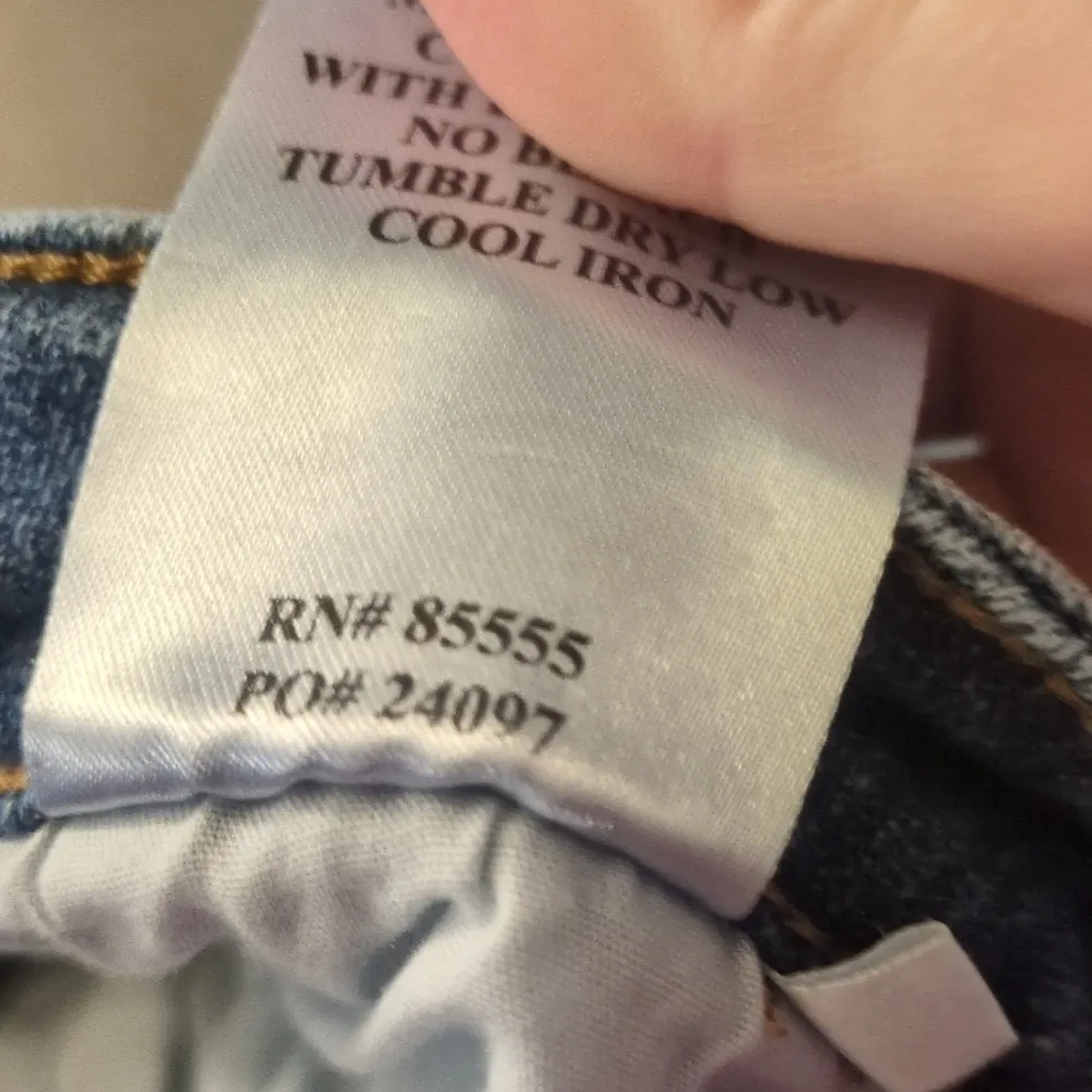 Cosmic blue love distressed jeans size 27 - Image 5