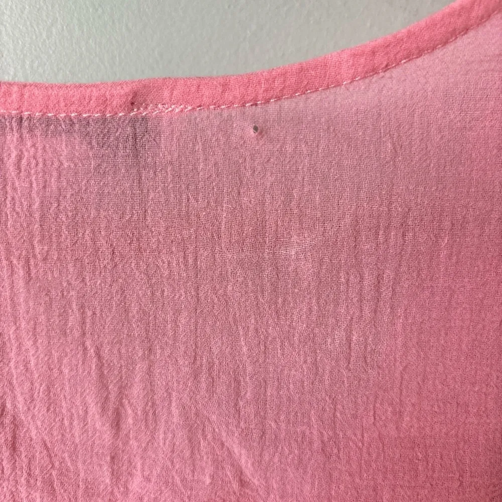 HYFVE pink Womens Long Sleeve Crop front knot 💯 cotton top in M - Image 11