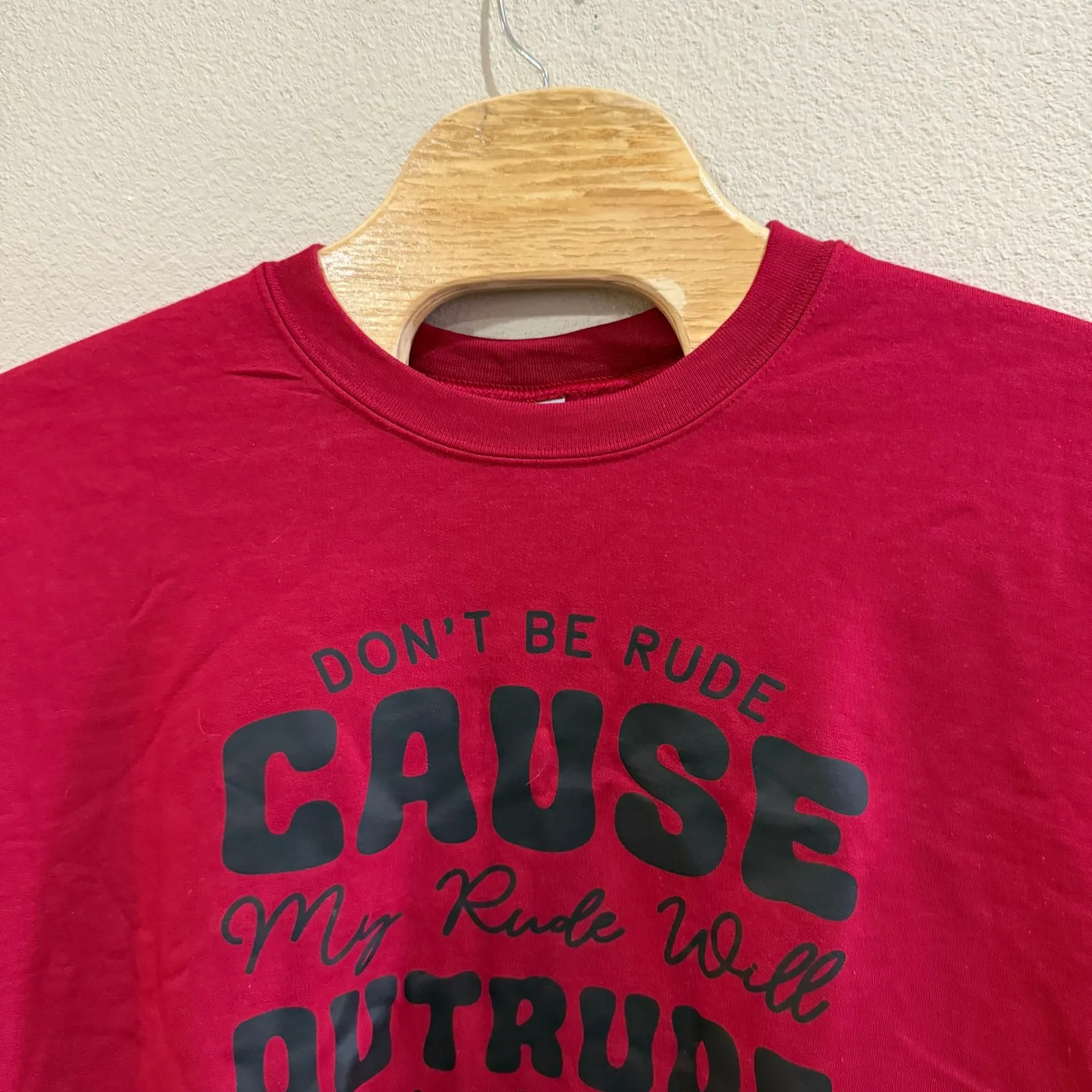 Red Gildan Heavy Blend 3XL Graphic Sweatshirt Rude Quote‎ Funny Humor - Image 6
