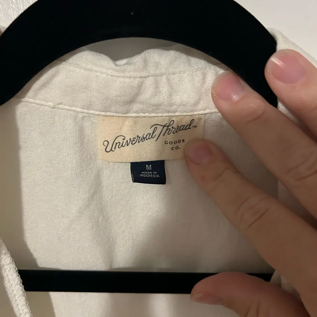 Universal Threads Universal Thread Off-White Short Sleeve Romper - Image 3