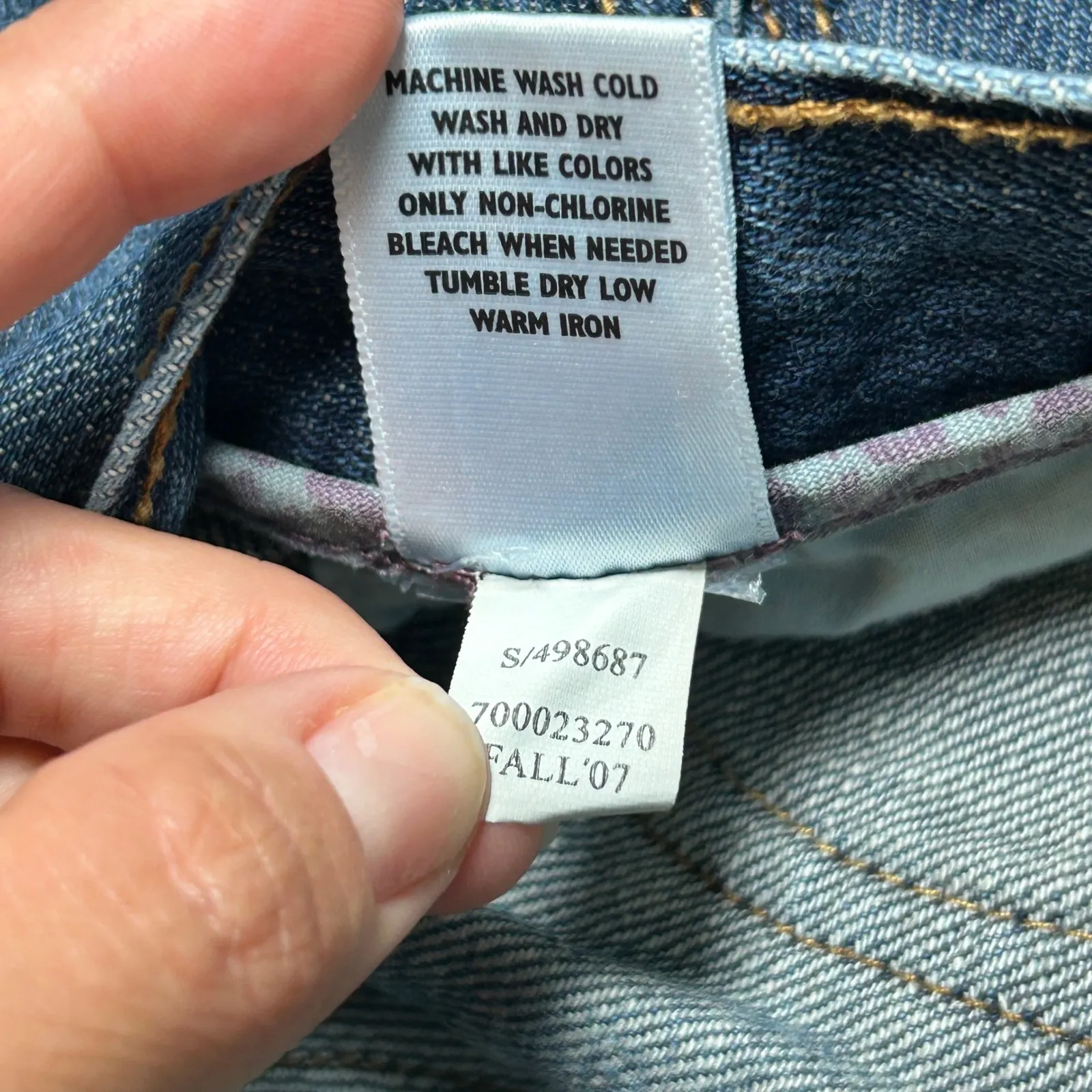 Old‎ Navy Vintage Denim Mini Skirt Women's 14 Blue Jean 100 Cotton Casual - Image 6