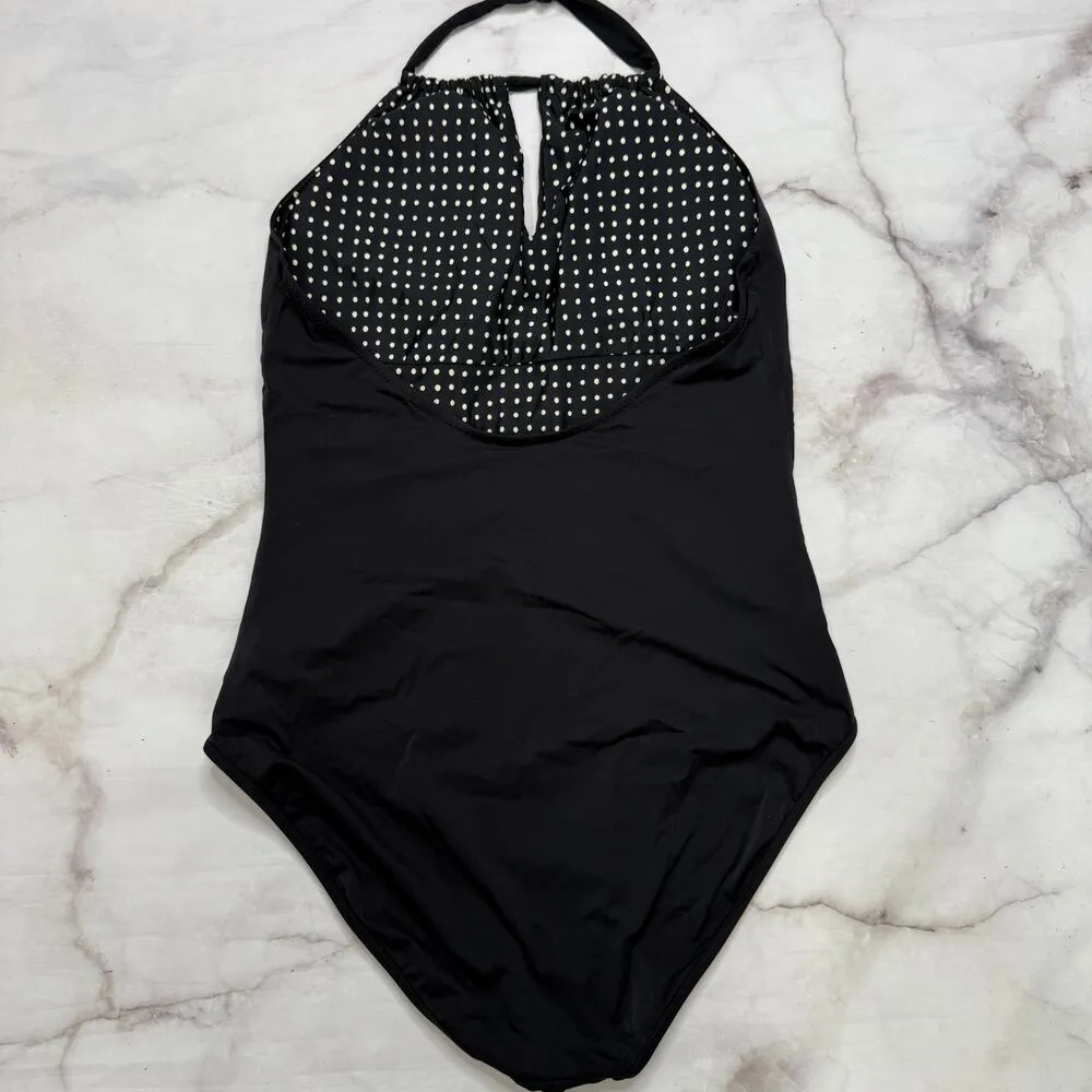 Vera Bradley Kismet Dots Reversible One Piece Swimsuit Black Size XL Crochet - Image 5