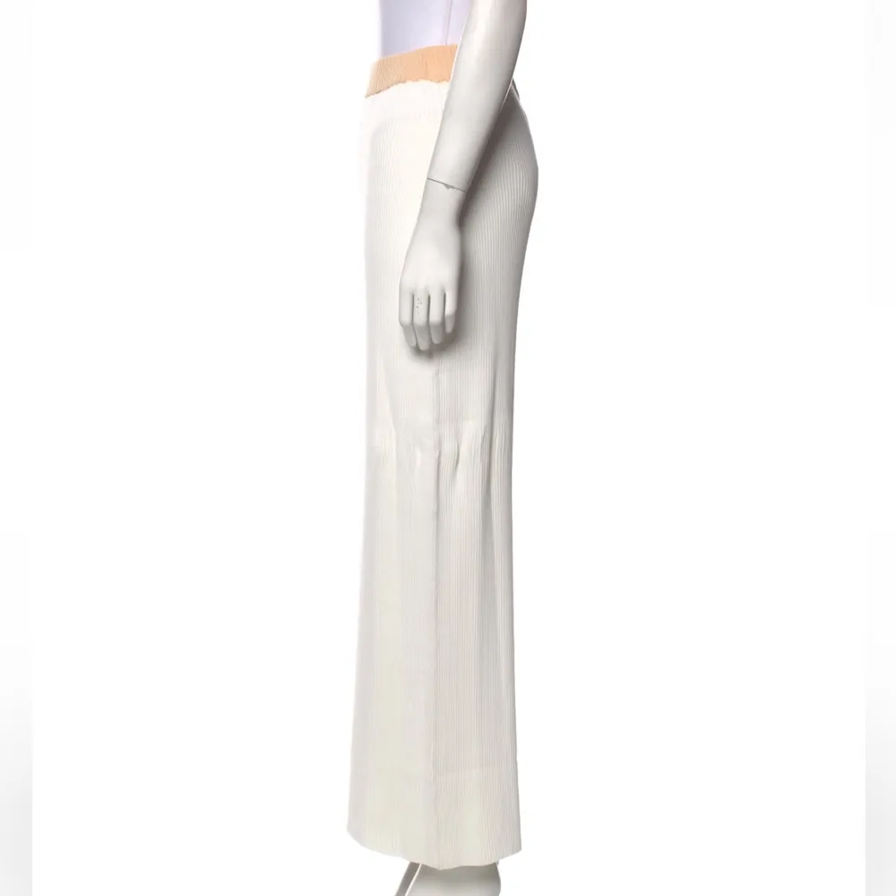 NWT Ronny Kobo Two Tone Ribbed Knit Pants Wide Leg Stretchy Beach Clean Girl szM - Image 8