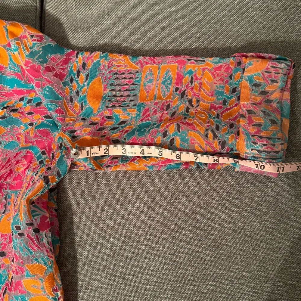 Choices Vibrant Multicolor Women's Top L Orange Size L - Image 6