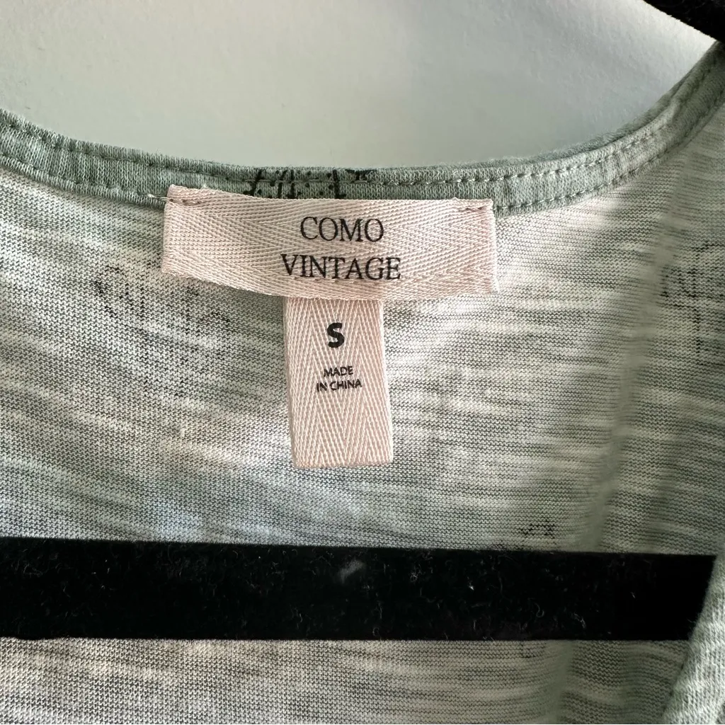 Como Vintage Sage Green Cactus Print Tee - Image 3