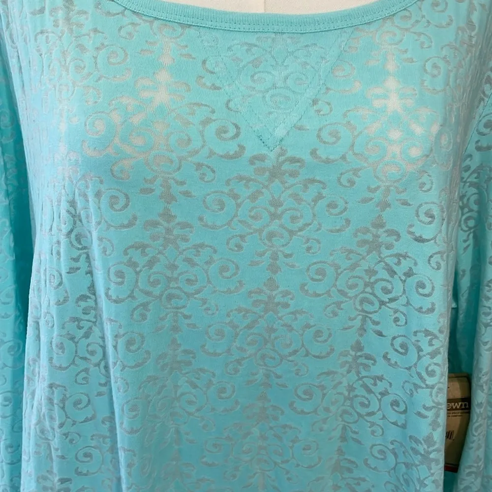 Ruff hewn Sheer Scroll Long Sleeve Top - Image 2