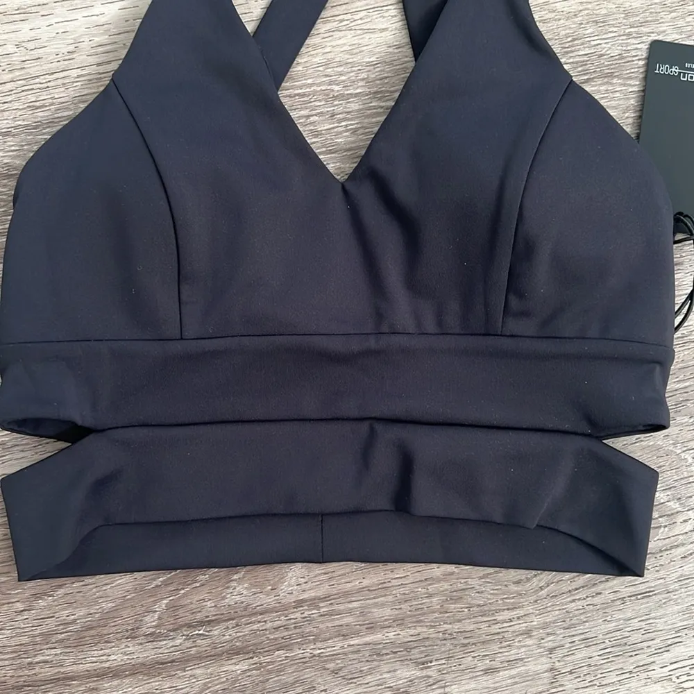 Lanston Sport Colette Side Slit Bra Black XS - Image 3
