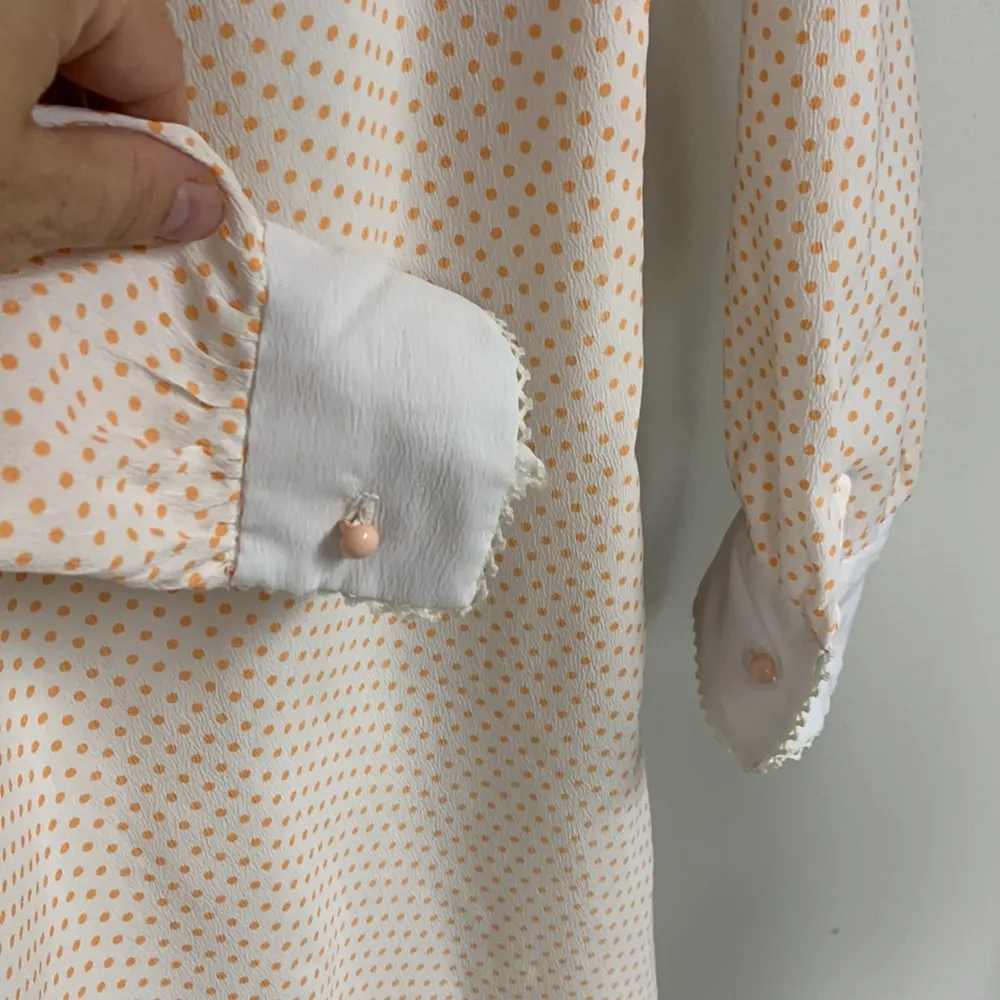 Vintage Kelly Arden Junior Petites Polka Dot Dress with Belt Orange Size undefined - Image 6