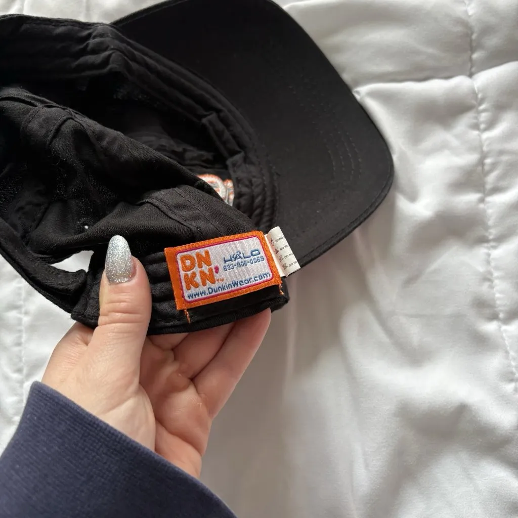 Official Employee Dunkin’ Donuts Adjustable Embroidered Ball Cap Hat Black - Image 6