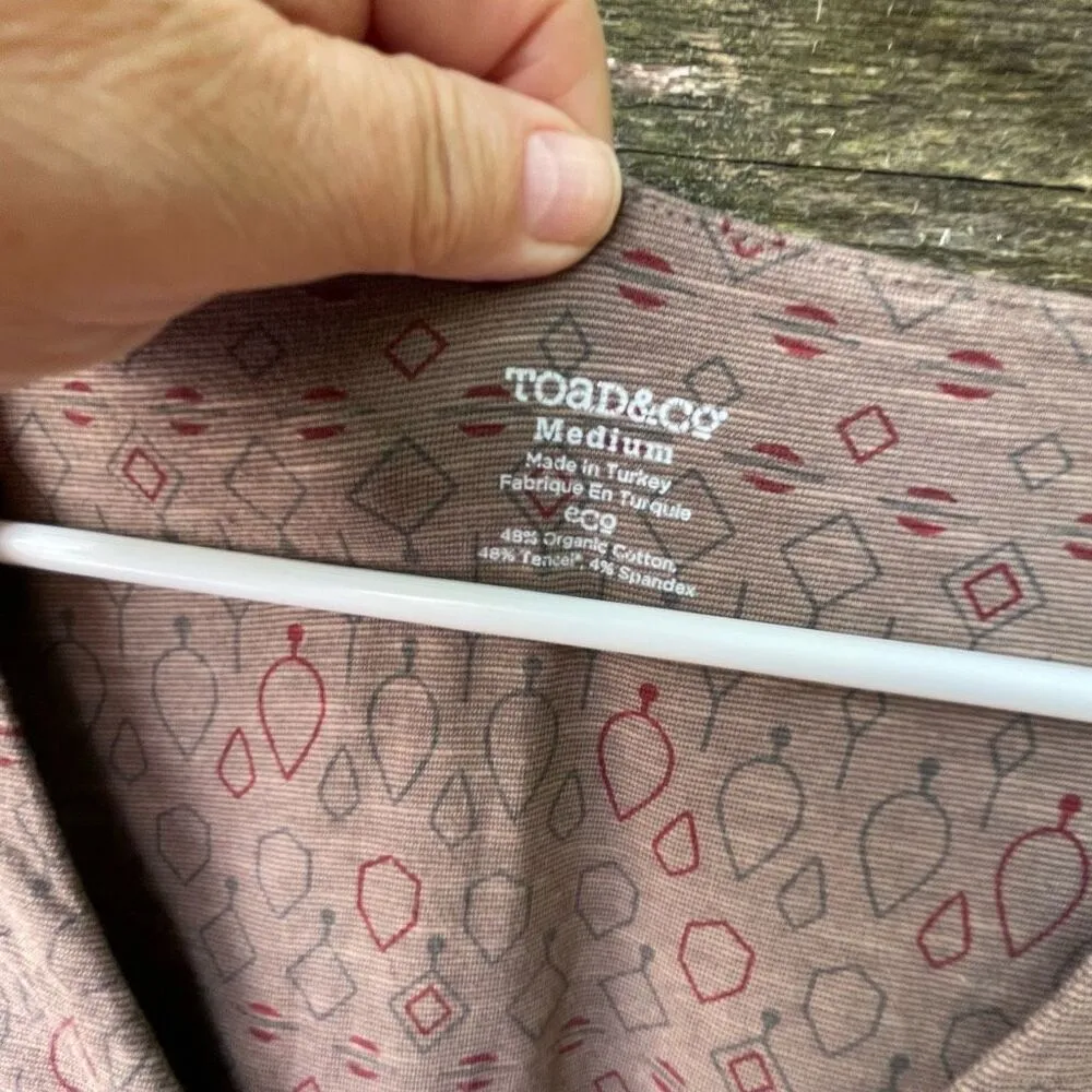 Toad&Co. Size M Rosalinda dress tribal print falcon brown organic outdoors. Size M - Image 9