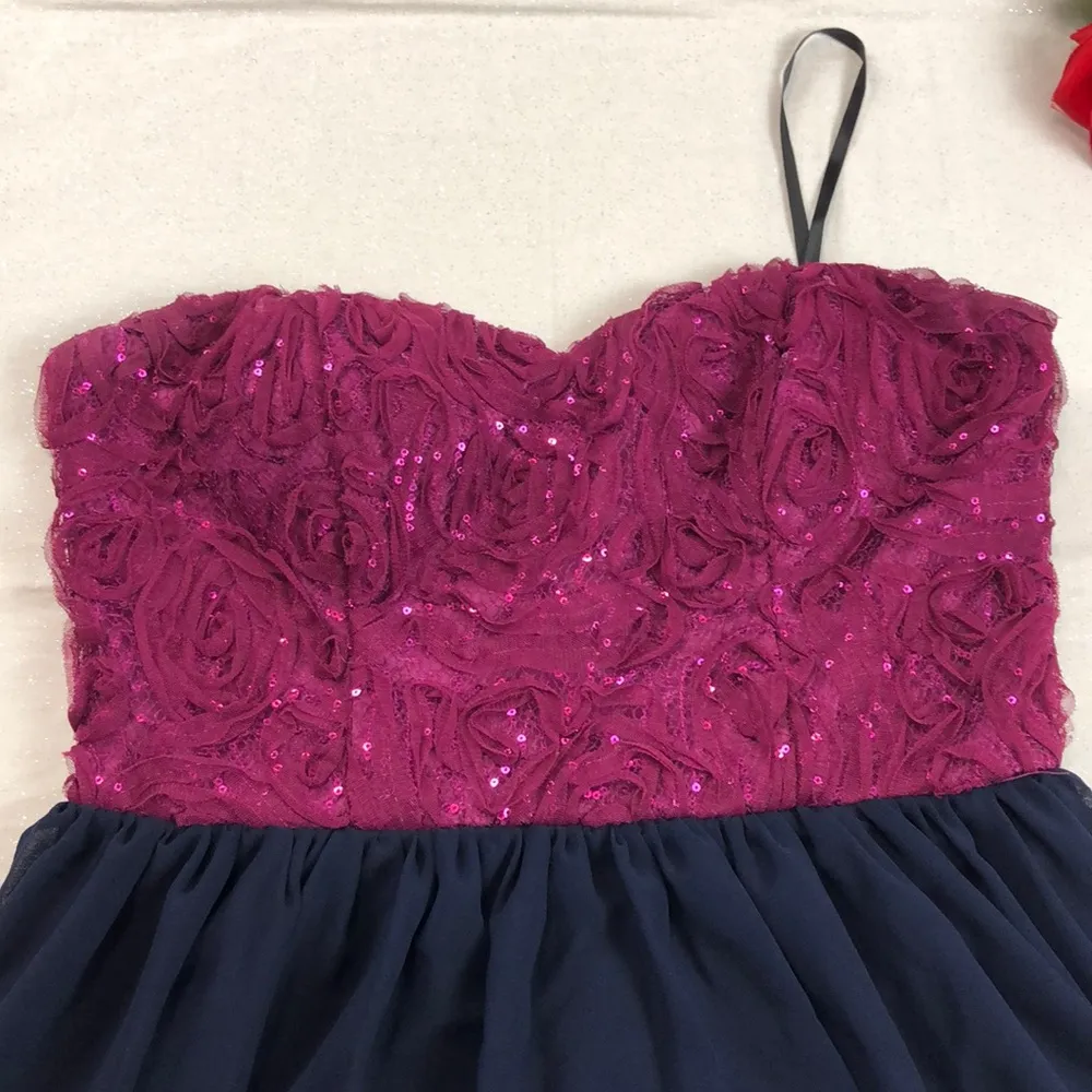 Jodi Kristopher Purple/Blue Prom Dance Dress 9 - Image 4