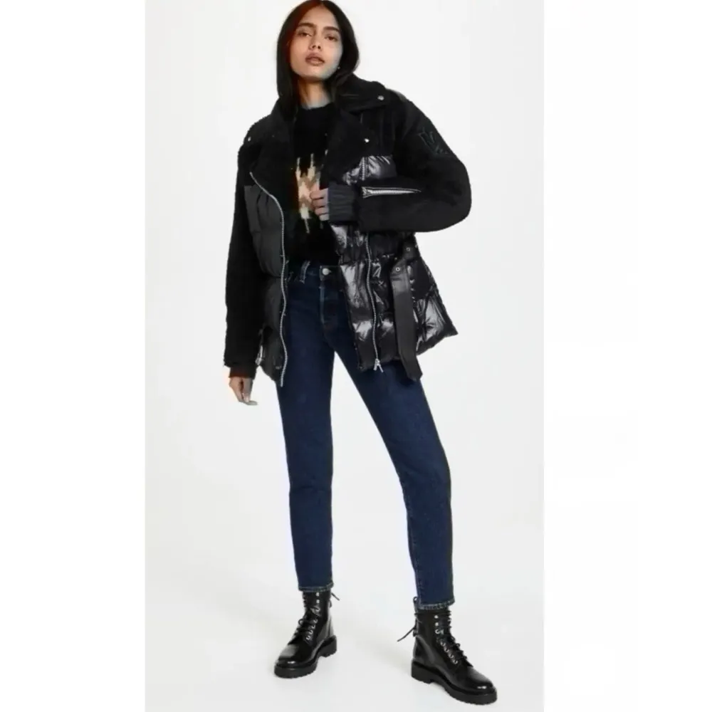 NEW Mackage Rune Moto Sherpa Down Puffer Jacket - Image 2