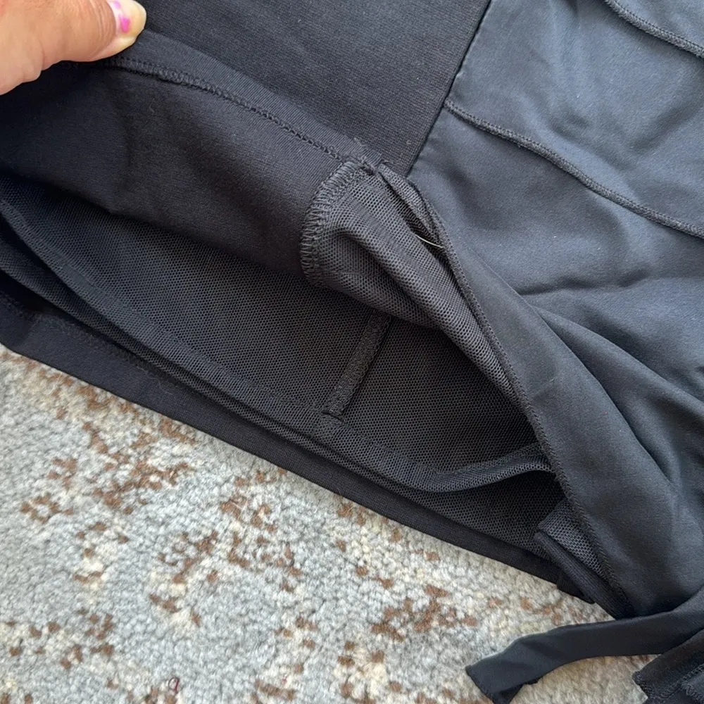 BCBGMaxAzira Tiered Tied Fringe Sheath Cocktail Dress Black 6 - Image 3