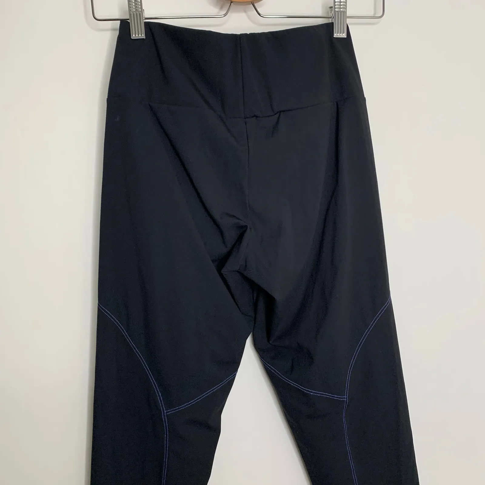 Wolford Tori High Rise Black Leggings Womens XS Blue Athletic - Image 4