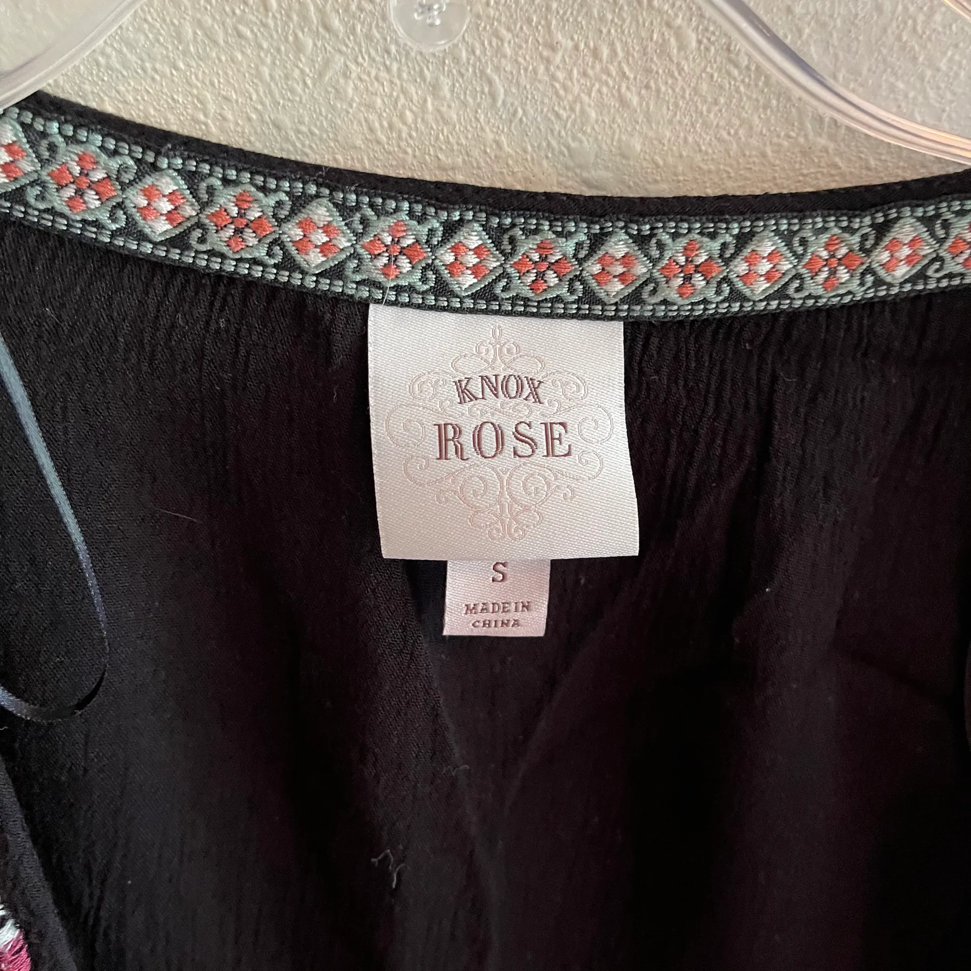 Black Printed Embroidered Shawl - Image 6