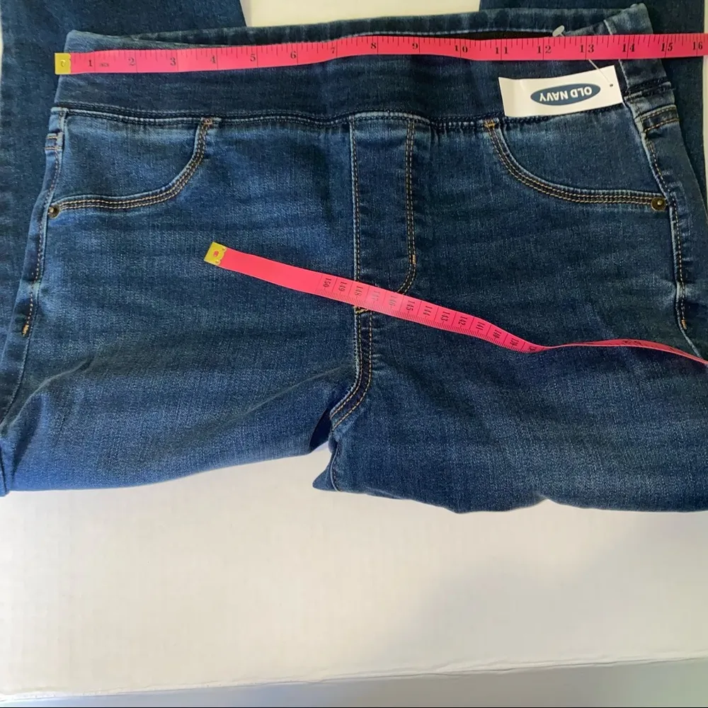 Old Navy Distressed Blue Denim Rockstar Jeggings Size 6 Tall 🆕 - Image 6