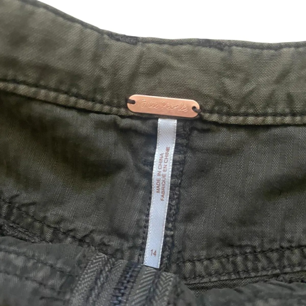 Free People Fly Away Cargo Parachute Pants High-Rise Wide-Leg Women's Size 14 - Image 5