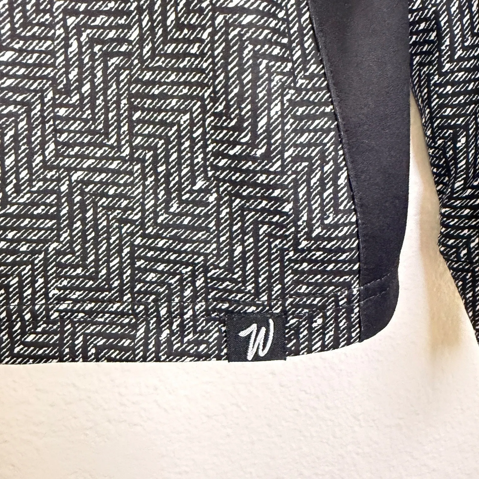 Waggle Golf Top Womens XS Black 1/4 Zip Long Sleeve Printed Stretch Outdoors - Image 5