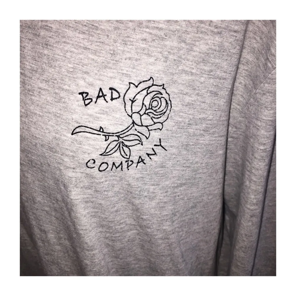 Cotton On Garments Grey Bad Company Hoodie with Roses and Skeleton Size XL - Image 3