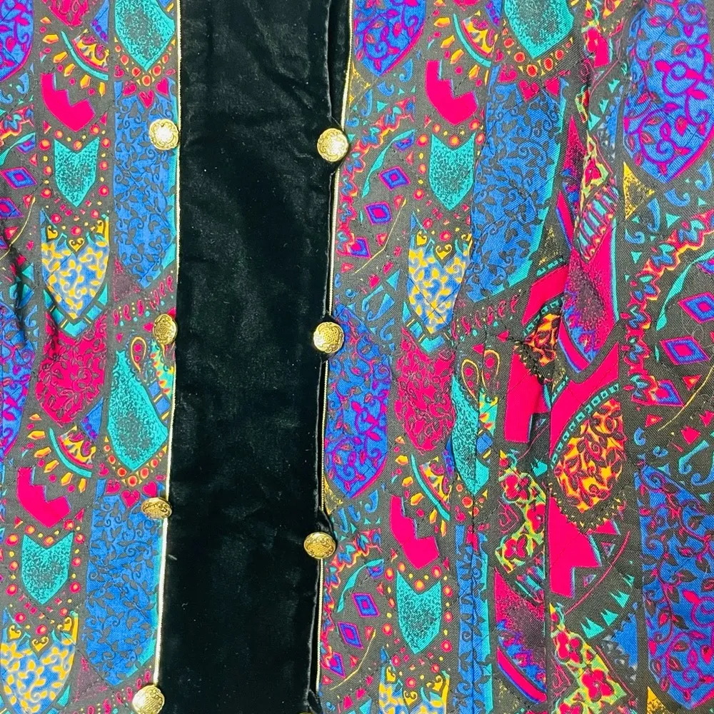 Vintage David Molho quilted jacket from the 1980s, evening piece made in France Purple Size undefined - Image 3