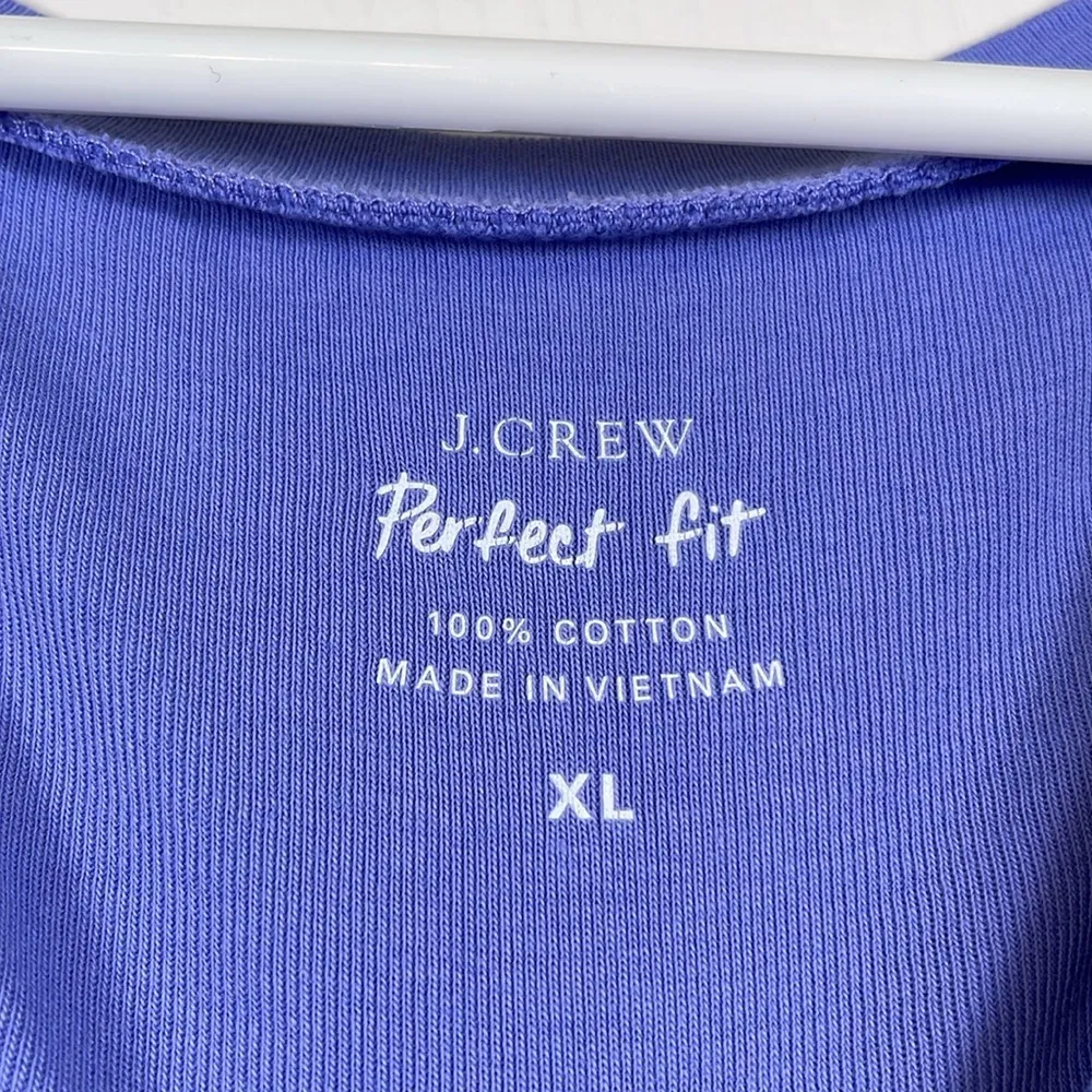 J. Crew Light Purple V-Neck Long Sleeve Perfect Fit Shirt Size XL #1641 - Image 5