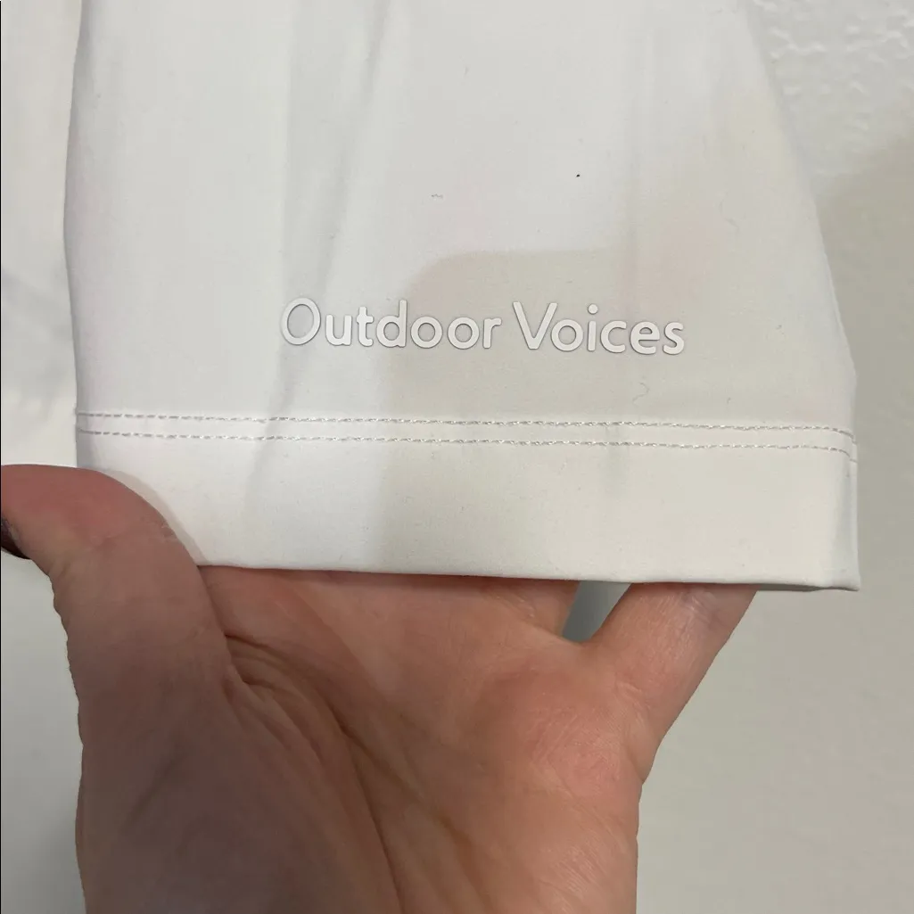 OUTDOOR VOICES WOMENS WHITE ONE SHOULDER ATHLETIC ATHLEISURE MINI DRESS SMALL - Image 7