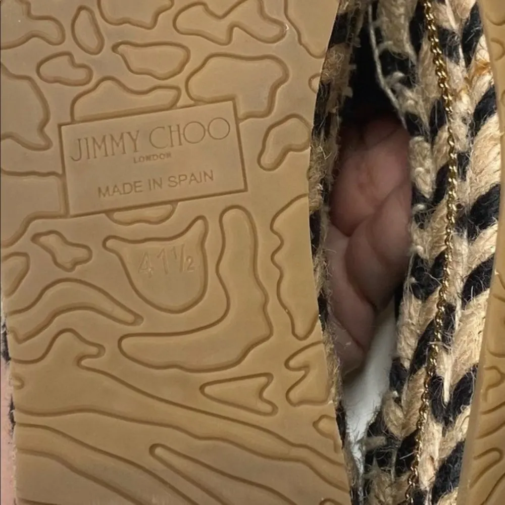 Jimmy Choo  Black Suede Delphine Espadrilles - Image 3