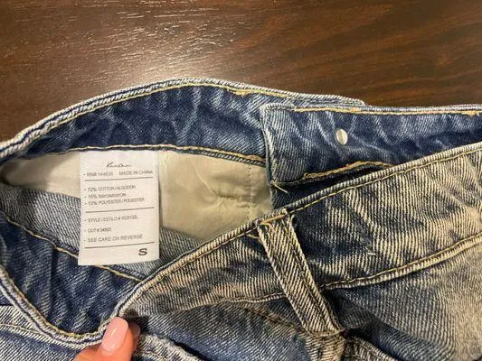 VICI Distressed Denim Shorts - Image 4