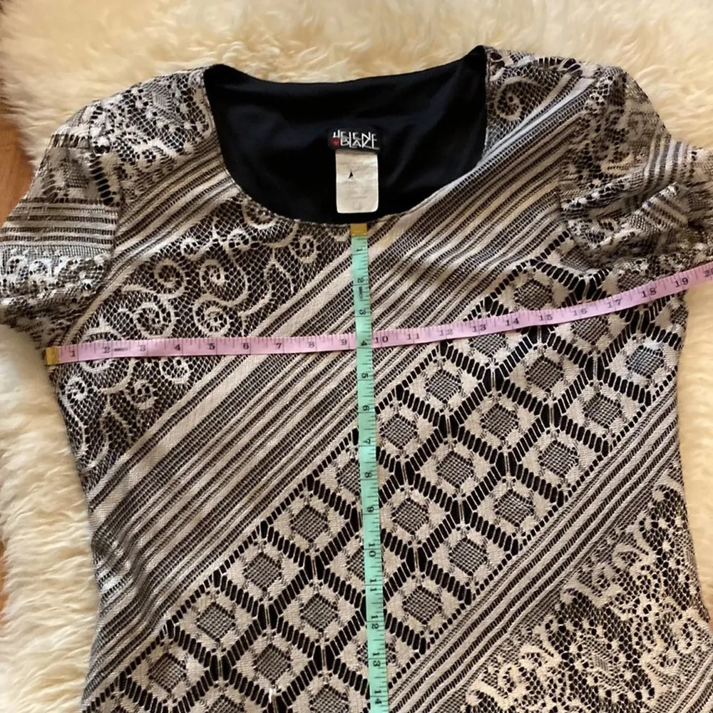 Helene Blake Vintage Art Deco Flapper Lace Fringe Midi Dress EUC Sz 12P 80’s - Image 72