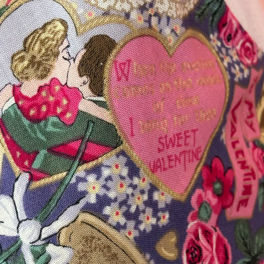 VTG 80s 90s 111 Main whimsical Victorian cottagecore Valentine’s Day vest S/M Pink Size undefined - Image 7