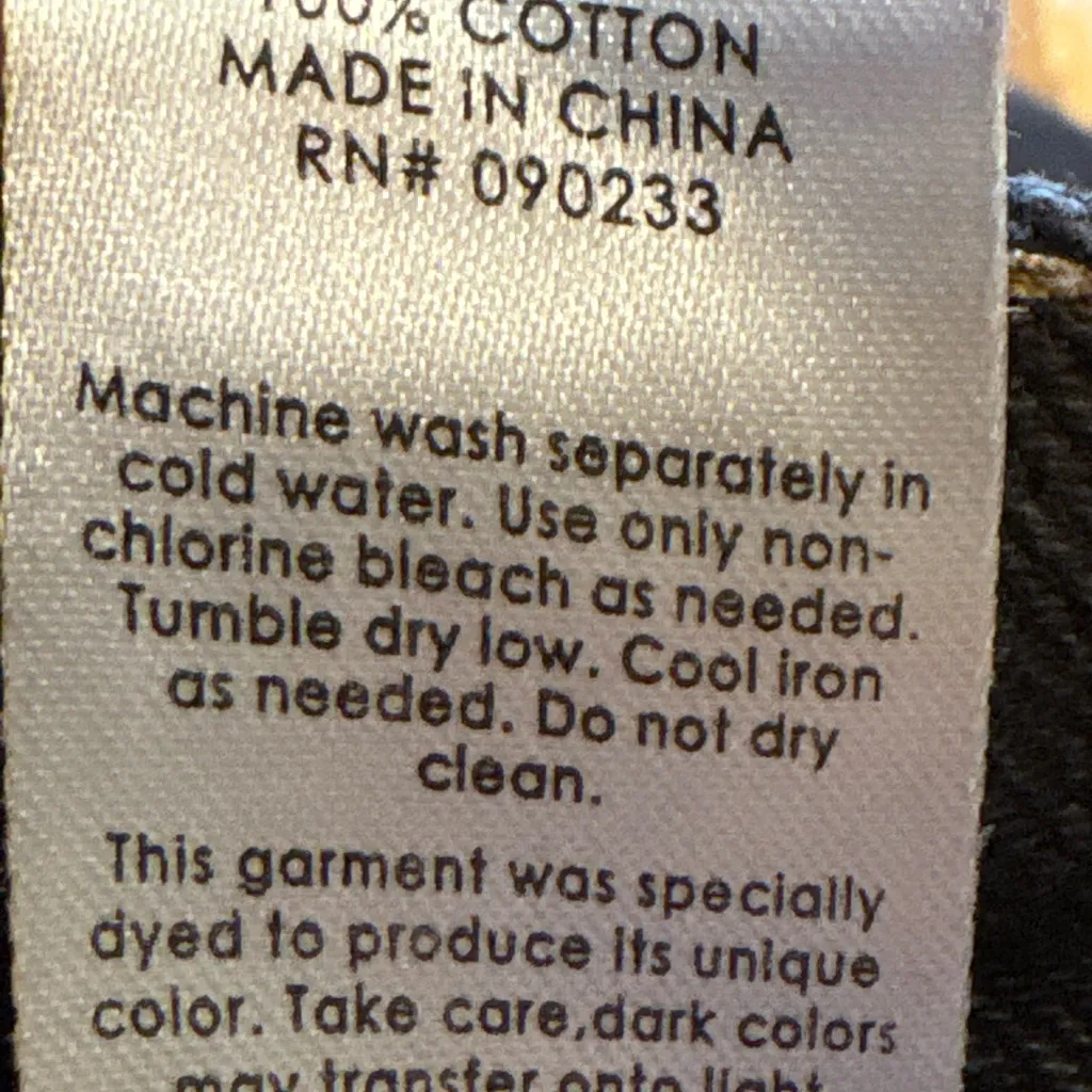 PacSun Ultra High Rise Slim button fly Two-Tone Black and Blue Women Jeans Sz 29 - Image 6