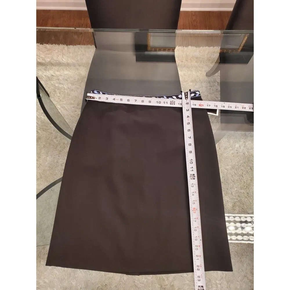 Grace Dane Lewis Women's Black Polyester Flat Front Vented Mini Skirt Size 10 - Image 8