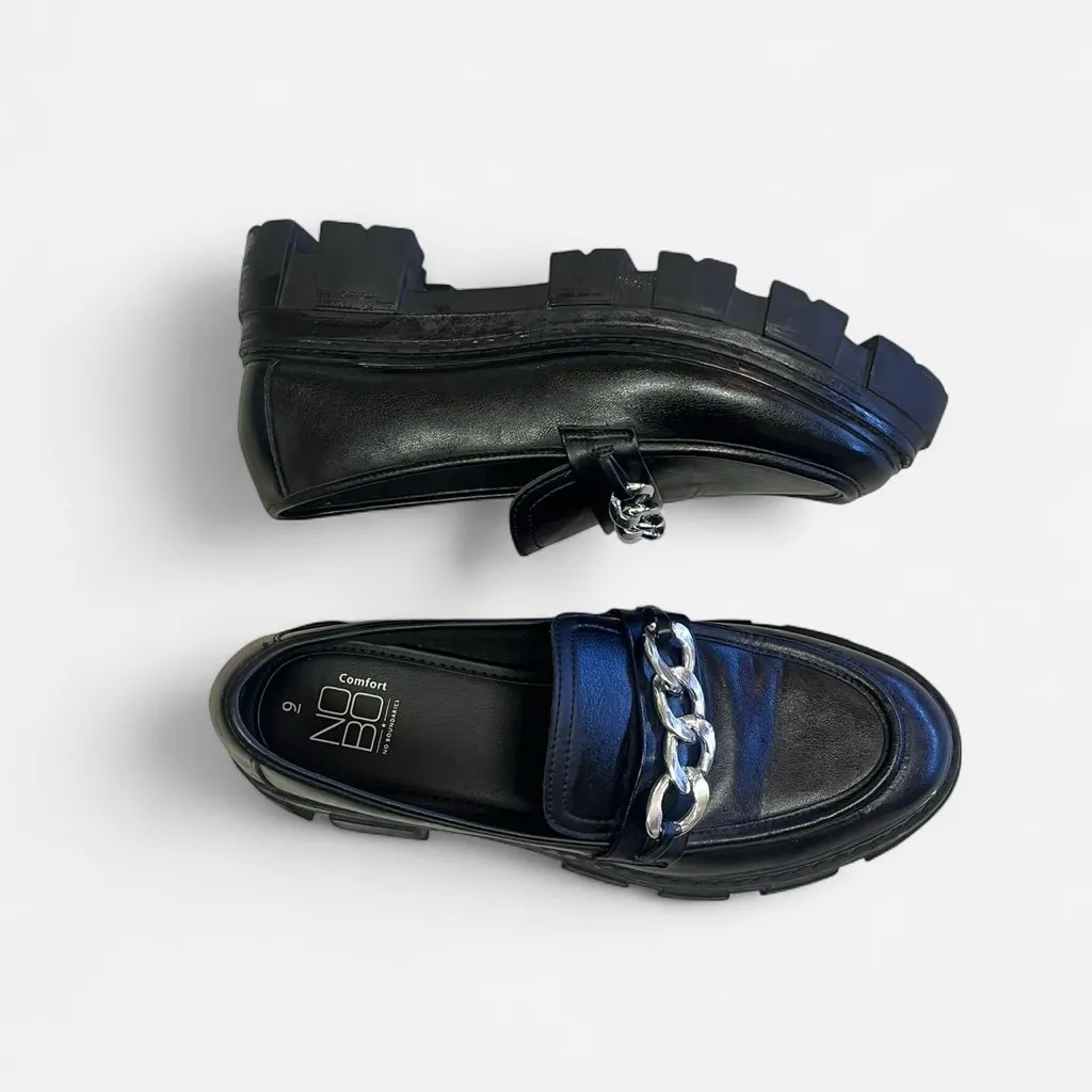 No boundaries black and silver professional chunky loafers 9 - Image 2
