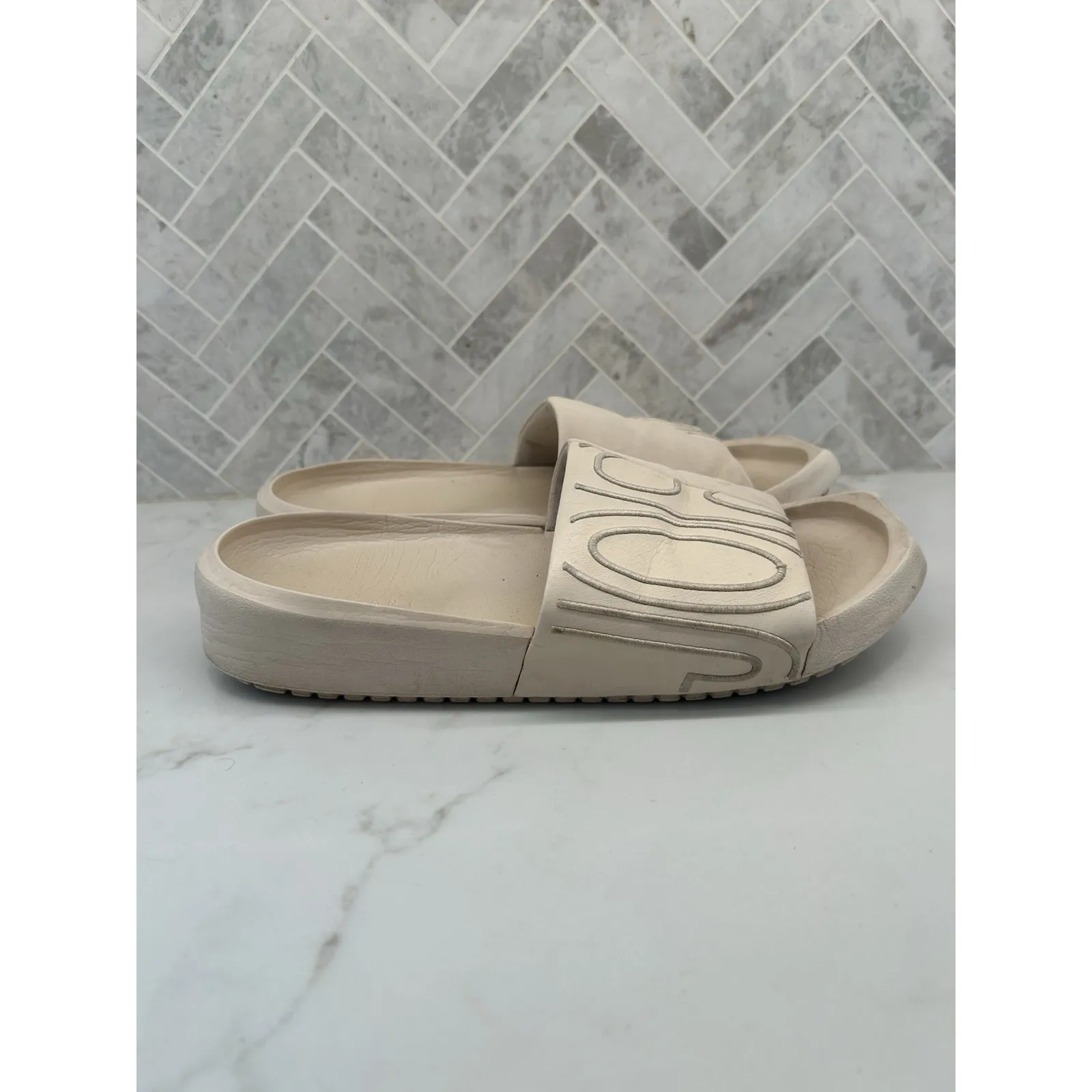 Nike Air Jordan Womens Sandals Slip On Slides CZ8027-201‎ White Jumpman Size 8 - Image 2