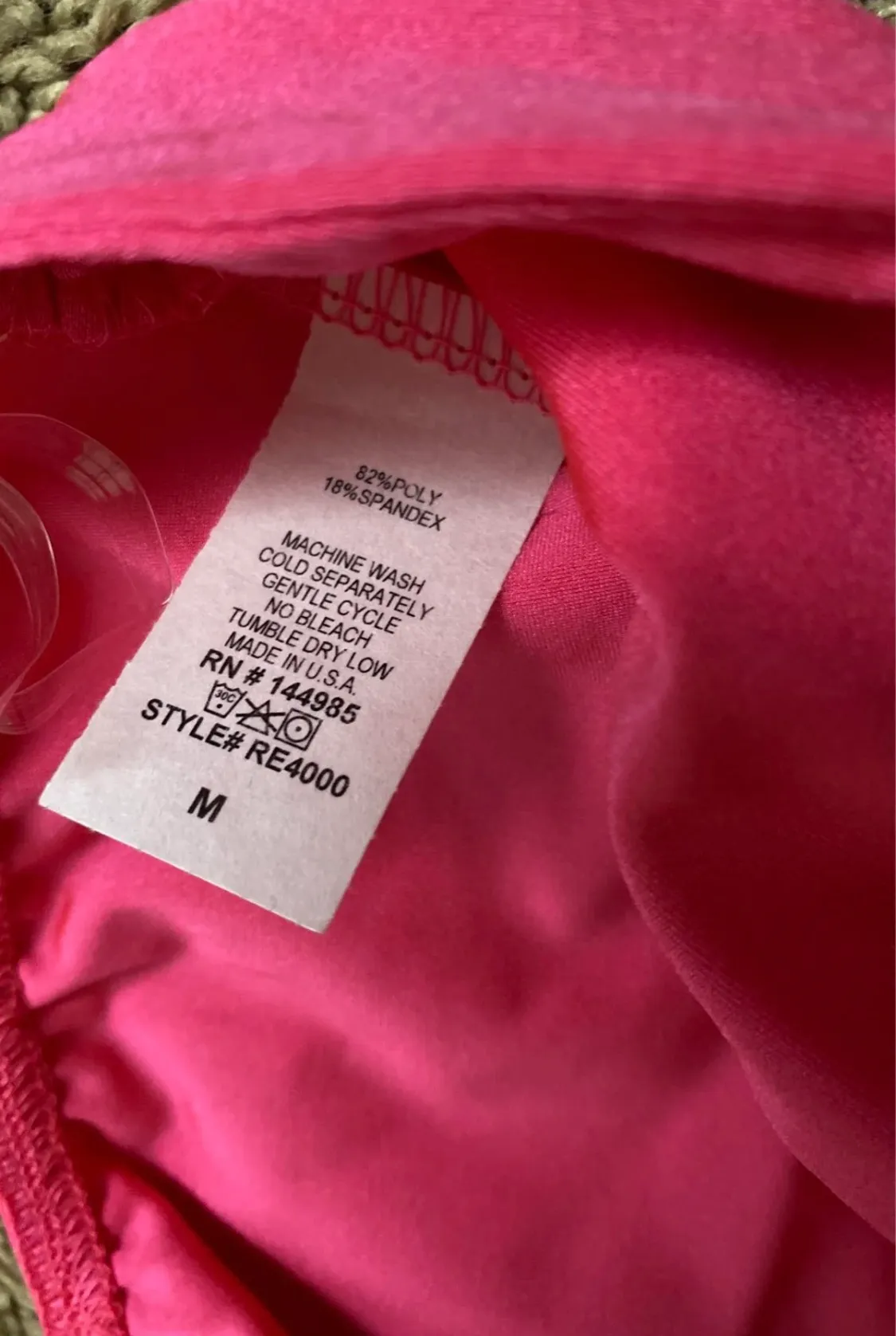 Bandeau Hot Pink Rhinestone Ring Top - Image 7