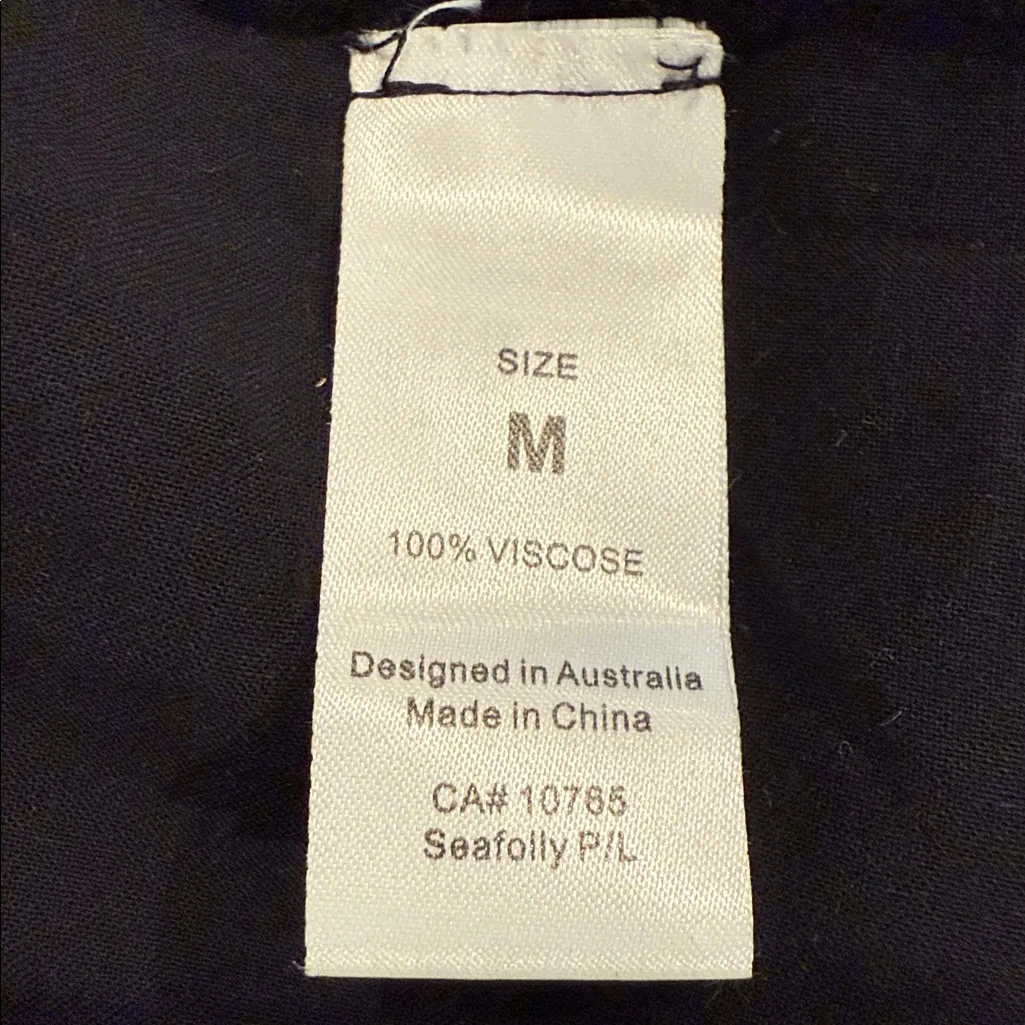 Seafolly Womens Black Crochet Trim mini kaftan Medium - Image 12